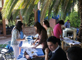 A preparação do seminário.