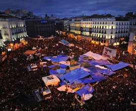 A ocupação da Puerta del Sol.