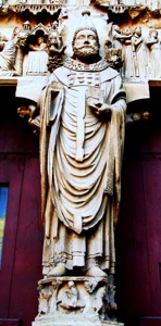 Calisto I numa<br> escultura da Catedral de Reims.