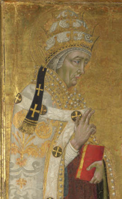 Papa Fabiano numa pintura<br> de Giovanni di Paolo (1475).