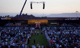 A missa no estádio.