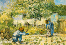 ''Primeiros passos'', Van Gogh, 1889.