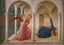 Fra Angelico (1387-1455), <em>Anunciação</em>,<br> Museu São Marco, Florença (Itália).