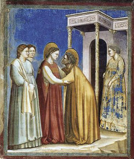 Giotto, A visitação, Capela degli Scroveni, Pádua (Itália).